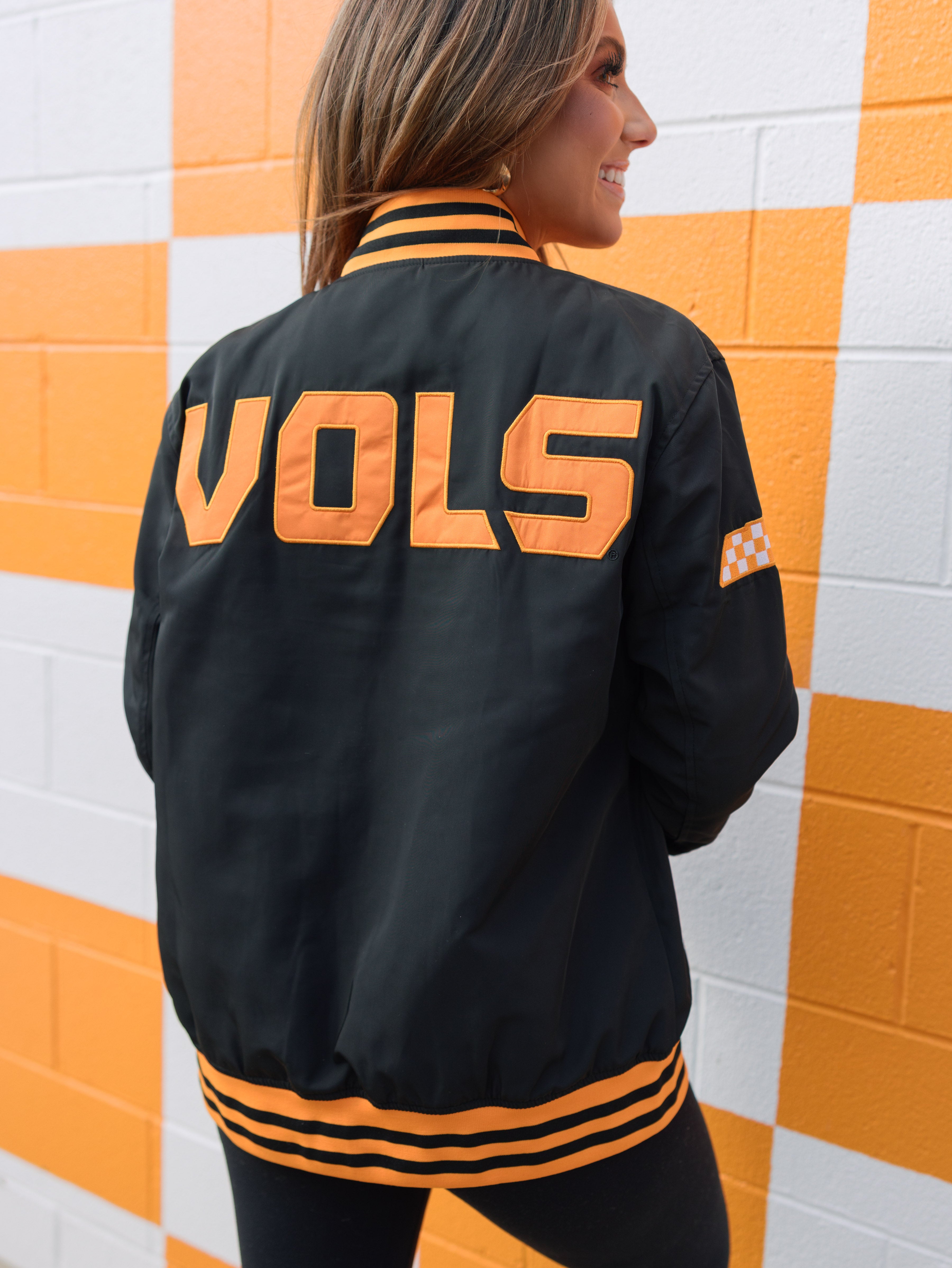 Tennessee Vols Black "Dark Mode" Bomber Jacket