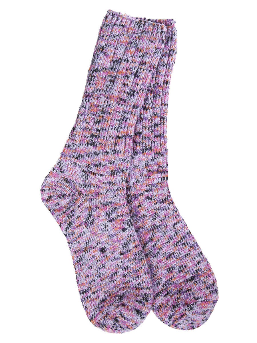 World's Softest Lavender Confetti Crew Socks