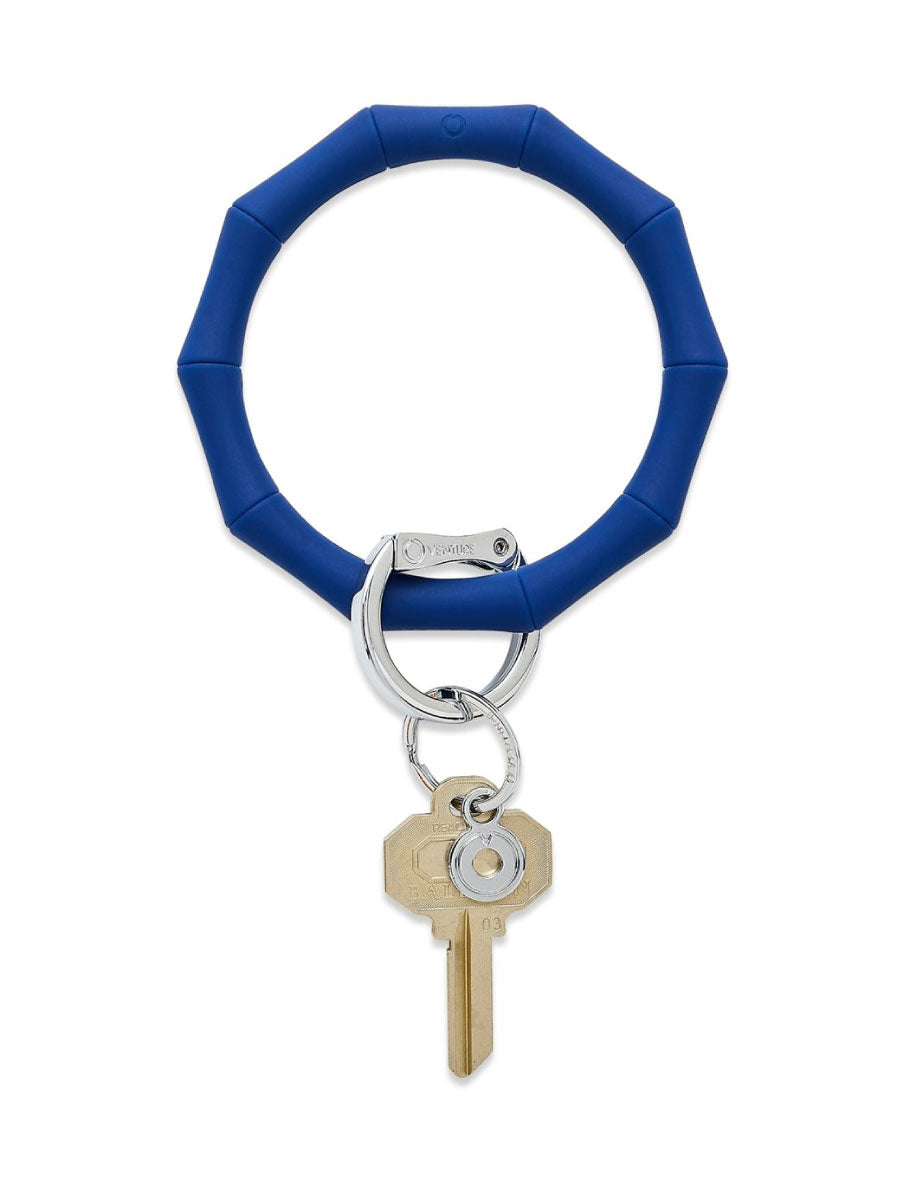Oventure Keyring in Navy Blue, Bamboo Style