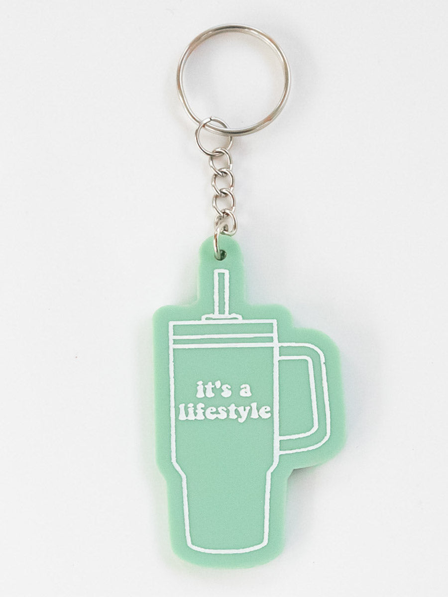 "It's A Lifestyle" Cup Keychain