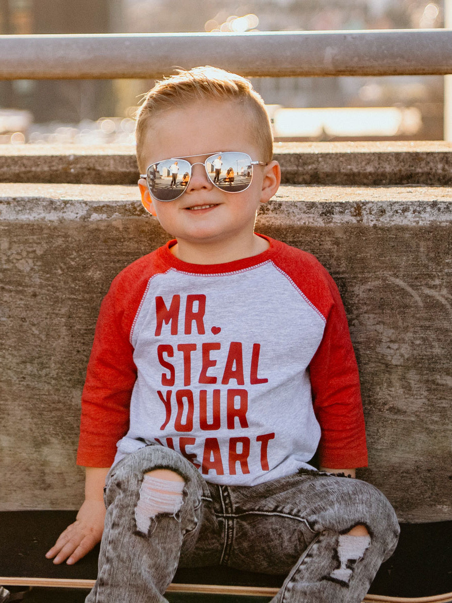 Mr. Steal Your Heart Raglan, Toddler & Youth