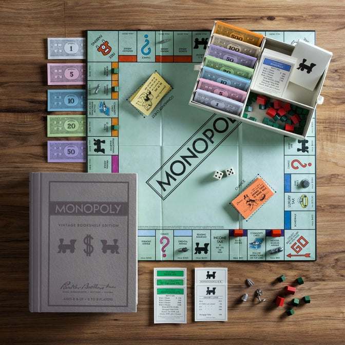 Vintage Monopoly Bookshelf Edition Board Game