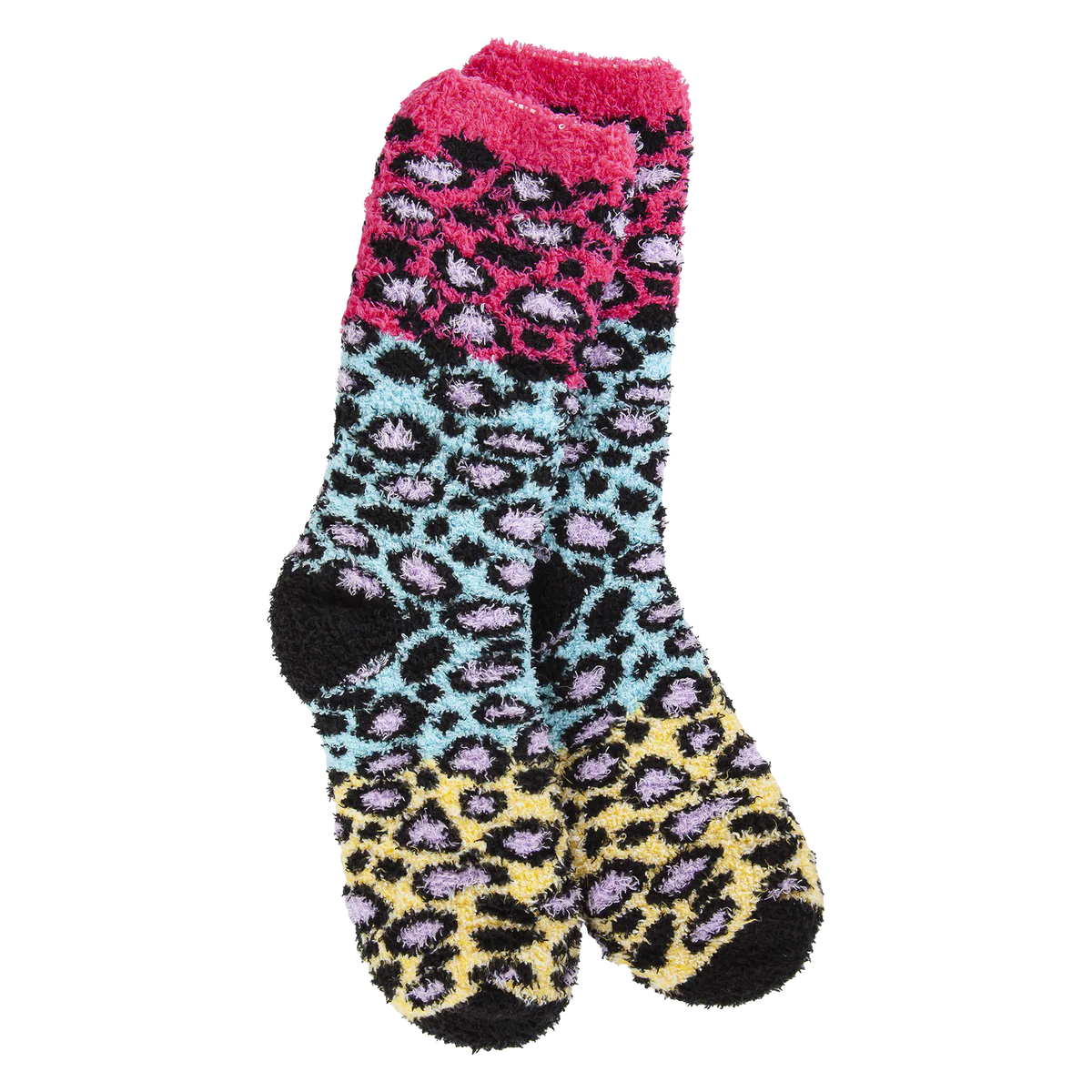 Colorblock Leopard Socks