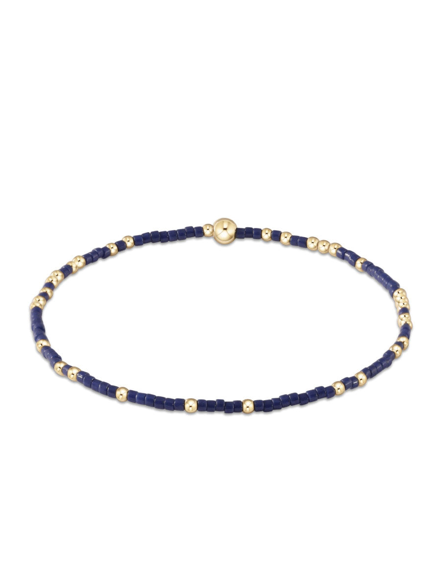 E-Newton Mixed Navy Blue and Gold Bead Bracelet