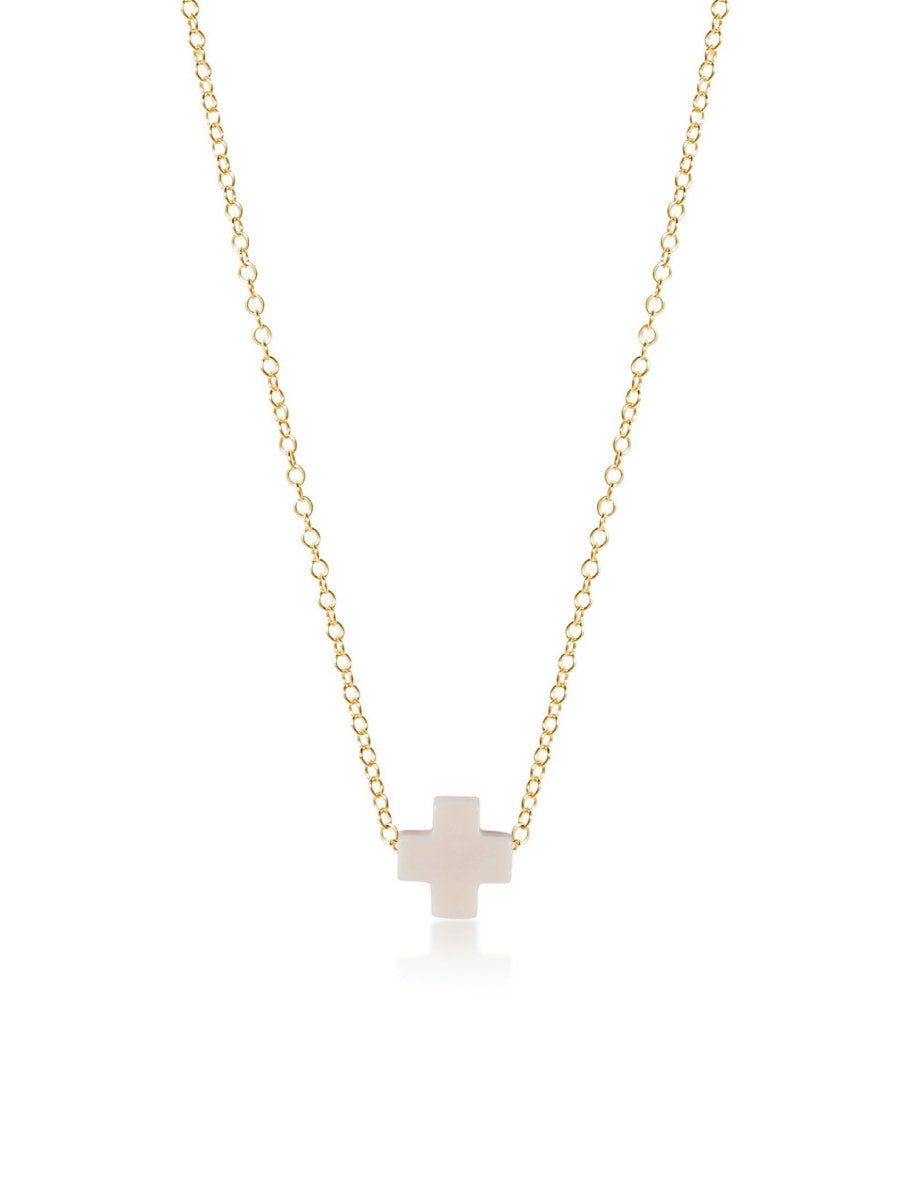 16-Inch Cross Gold Chain Necklace