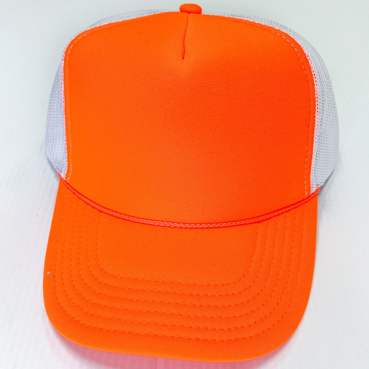 bright orange hat