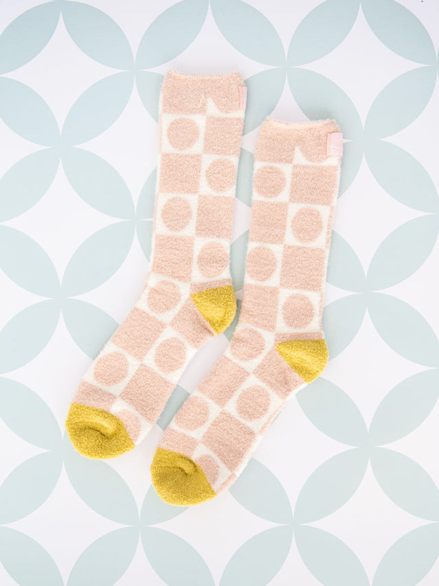 World's Softest Socks in Pink Retro Design