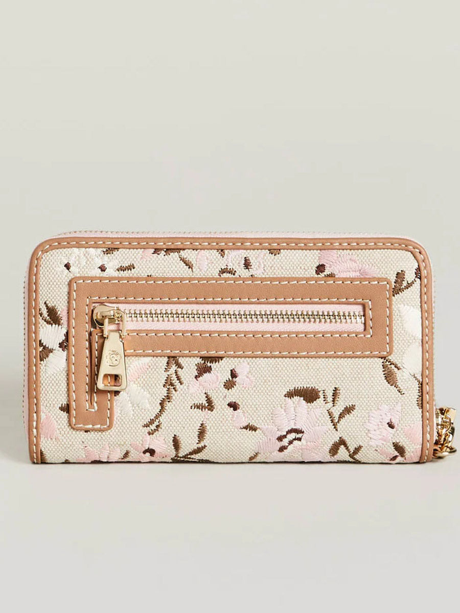 Small Embroidered Wristlet Wallet