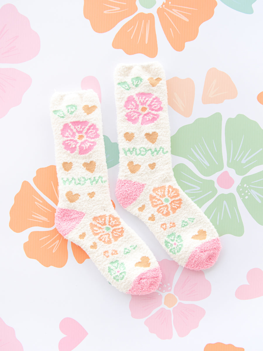 World's Softest Socks for MOM with Floral Design