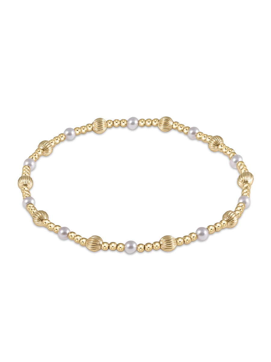 Gold Bead and Pearls Bracelet