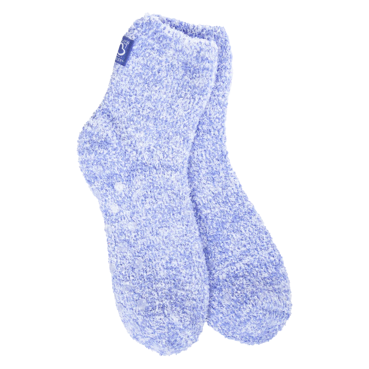 Blue Heathered Quarter Socks