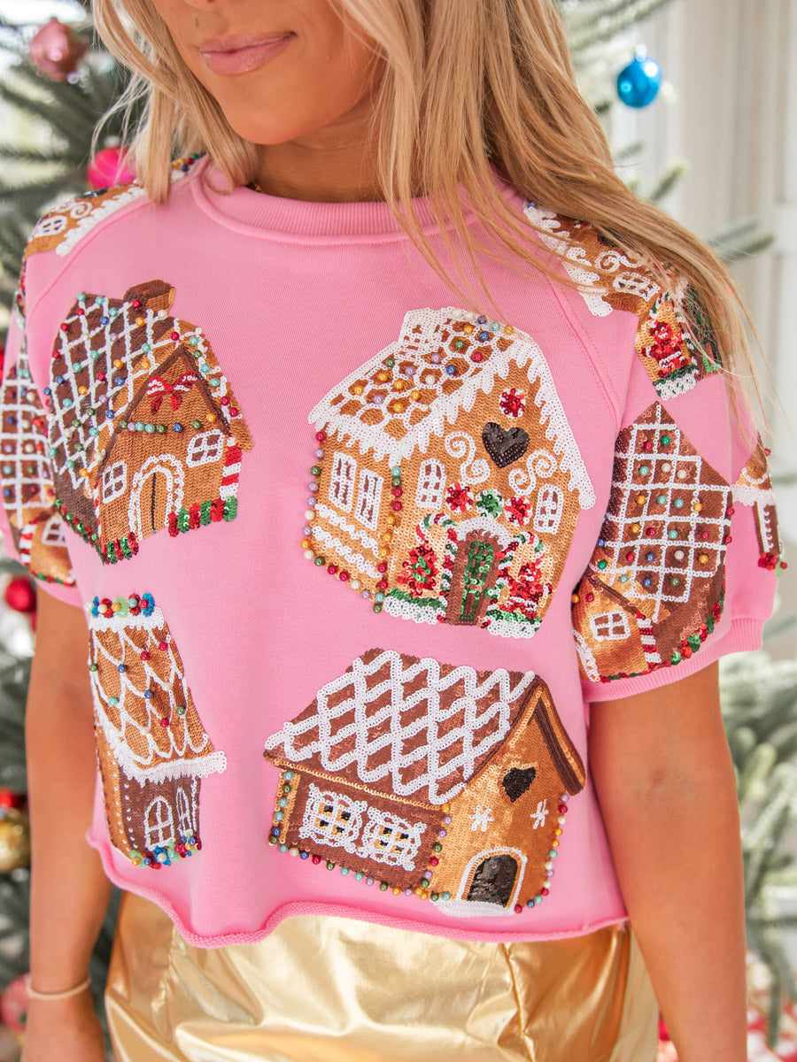 Sparkly and Colorful Gingerbread House Top