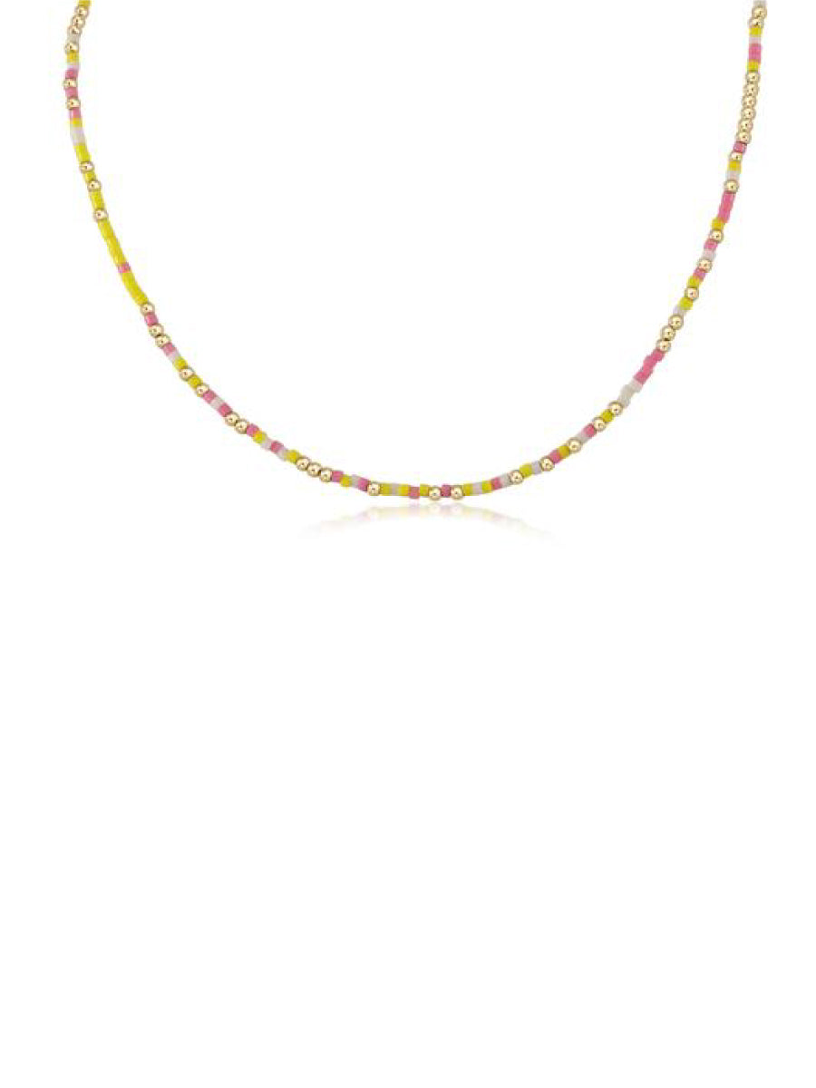 E-Newton Pink and Gold Bead Choker Necklace