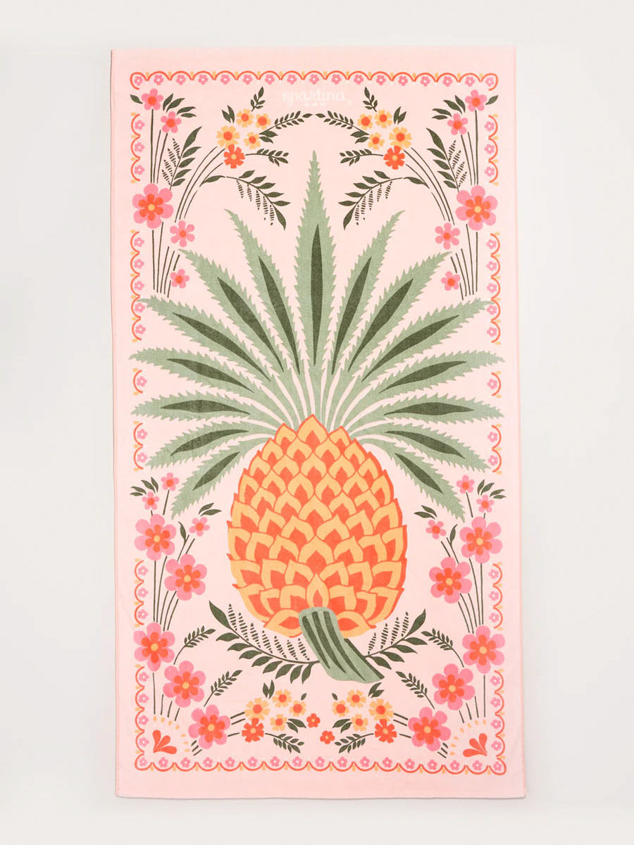 Beach Towel with Pineapple Design