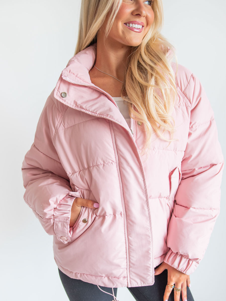 Soft Pink Winter Jacket