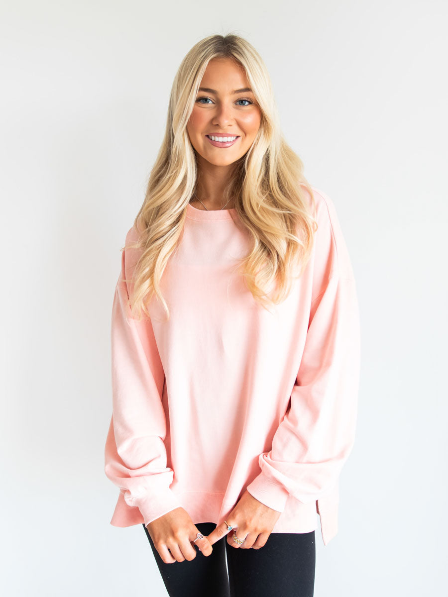 Boxy Pale Pink Pullover