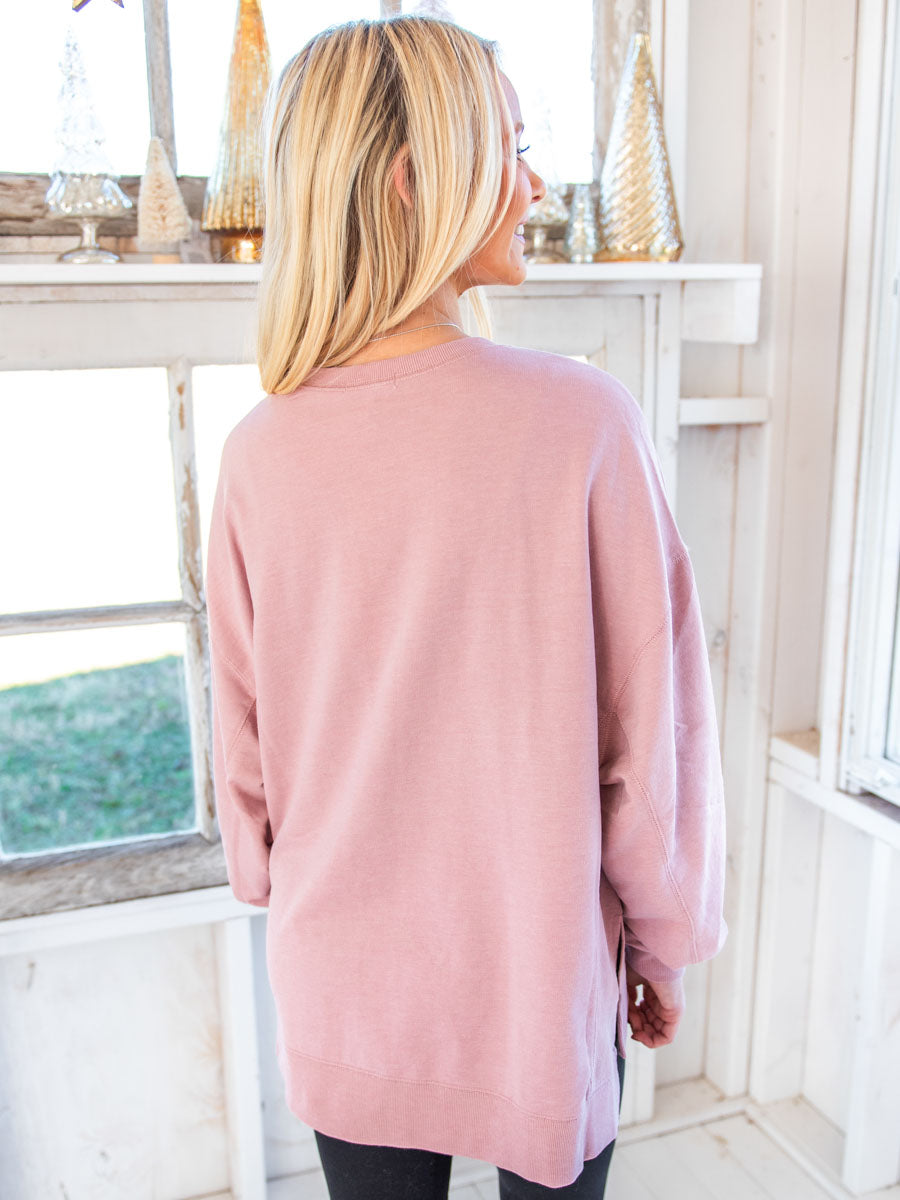 Pale Pink Crew Pullover