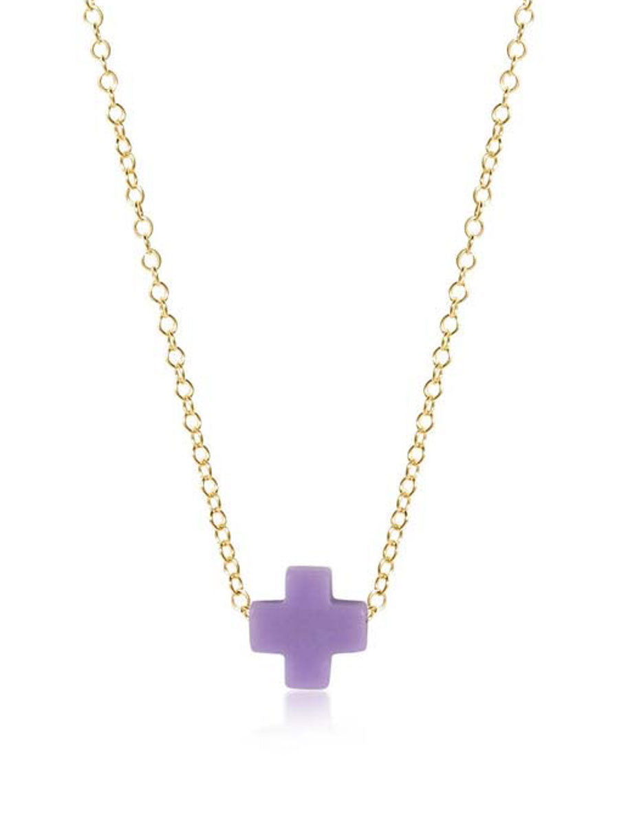 Purple Cross Necklace by E-Newton