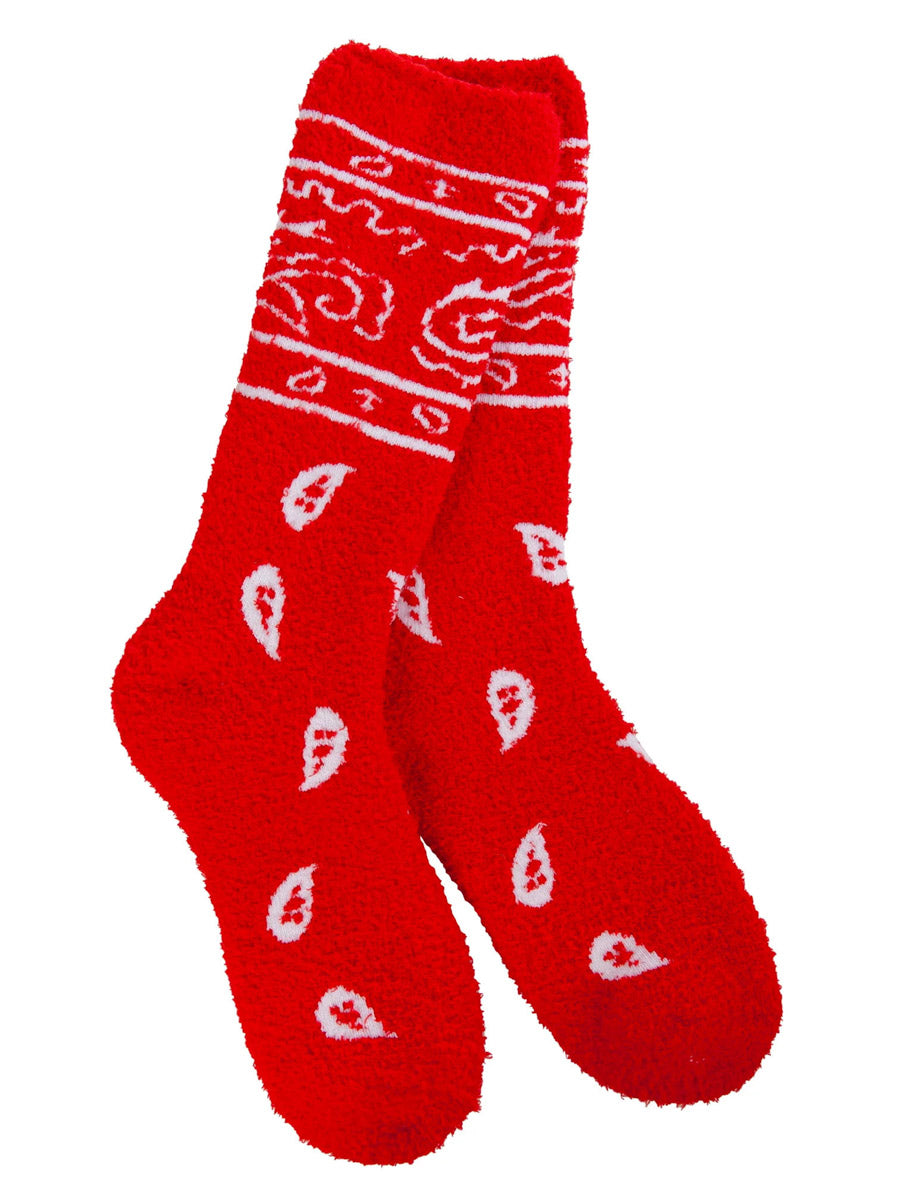 Red Bandana Crew Socks