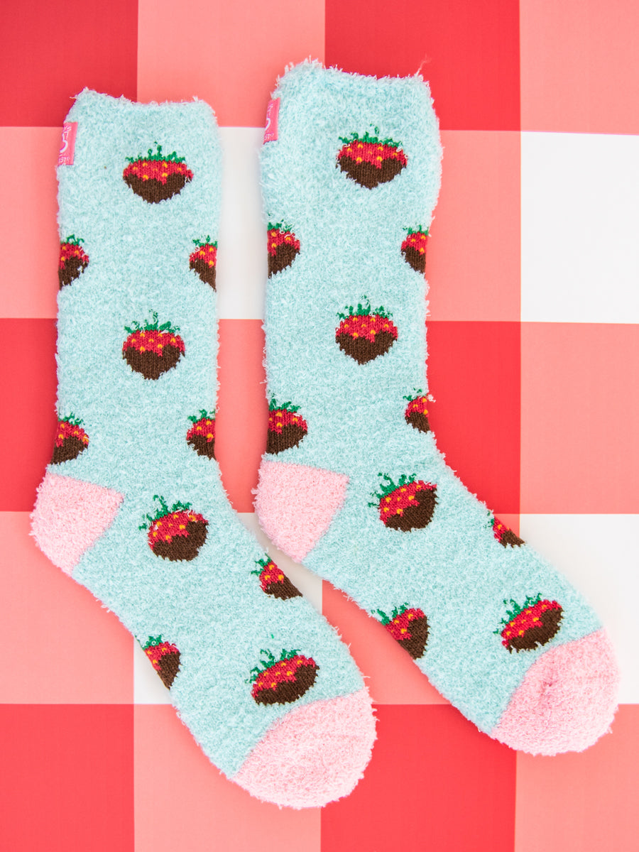 World's Softest Socks with Chocolate Covered Strawberries