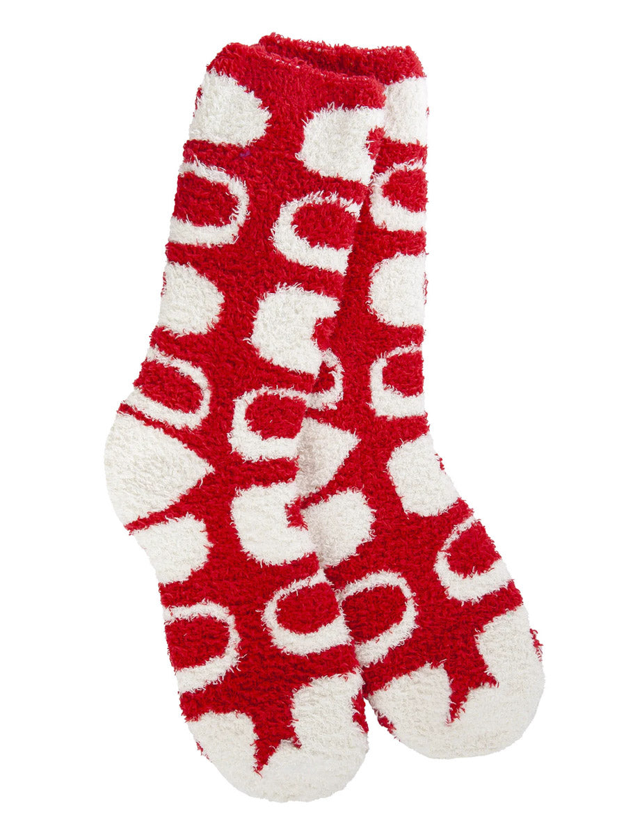 Red Christmas Crew Socks