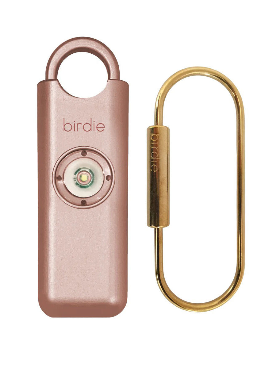 Rose Gold Birdie Safety Keychain