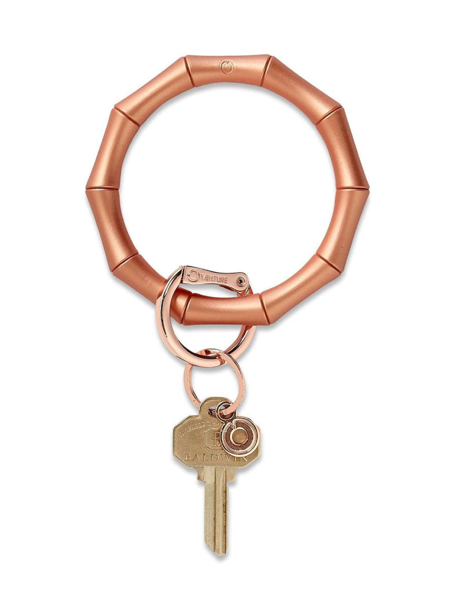 Oventure Keyring in Rose Gold Bamboo