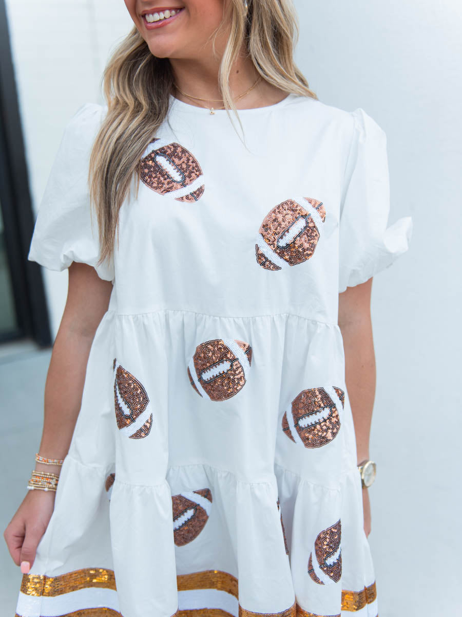 Football Tiered Ruffled Dress