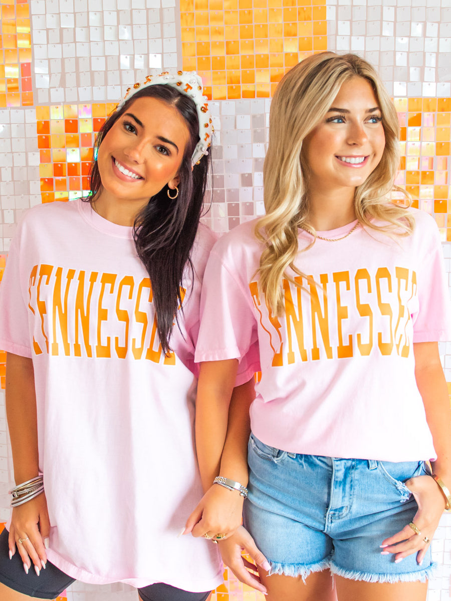 Pink Tennessee Tees on Models