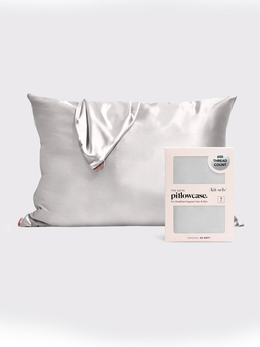 Silver Kitsch Satin Pillowcase