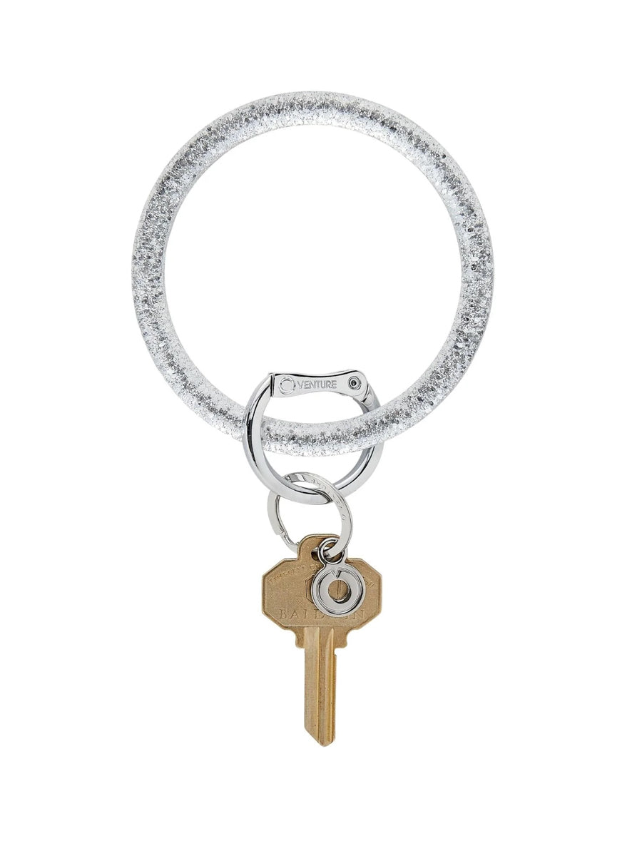 Oventure Keyring in Sparkly Silver