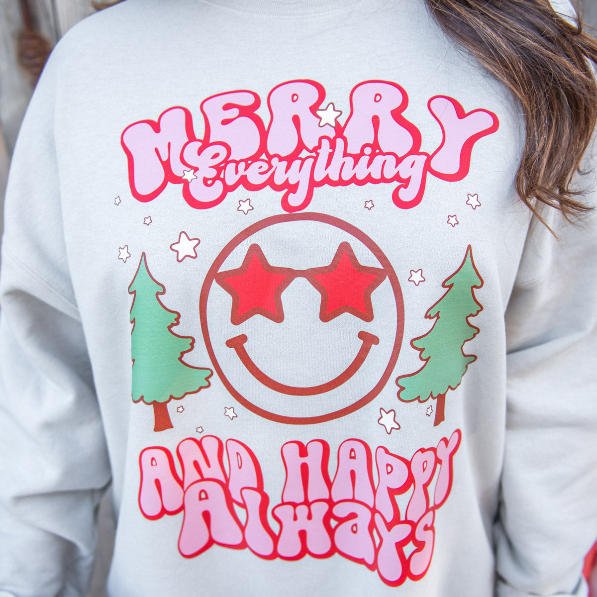 Merry Everything Smiley Face Crew