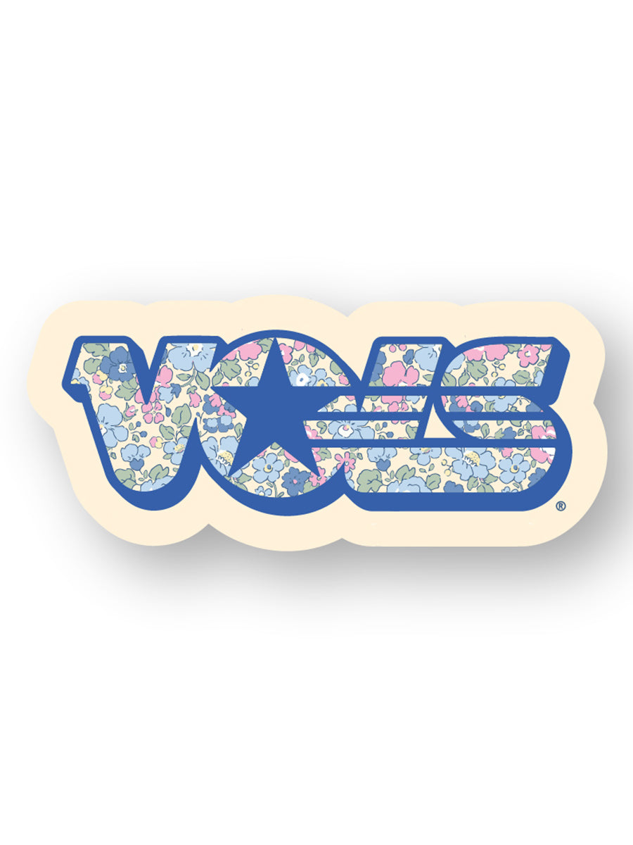 Floral VOLS Star Logo Sticker 