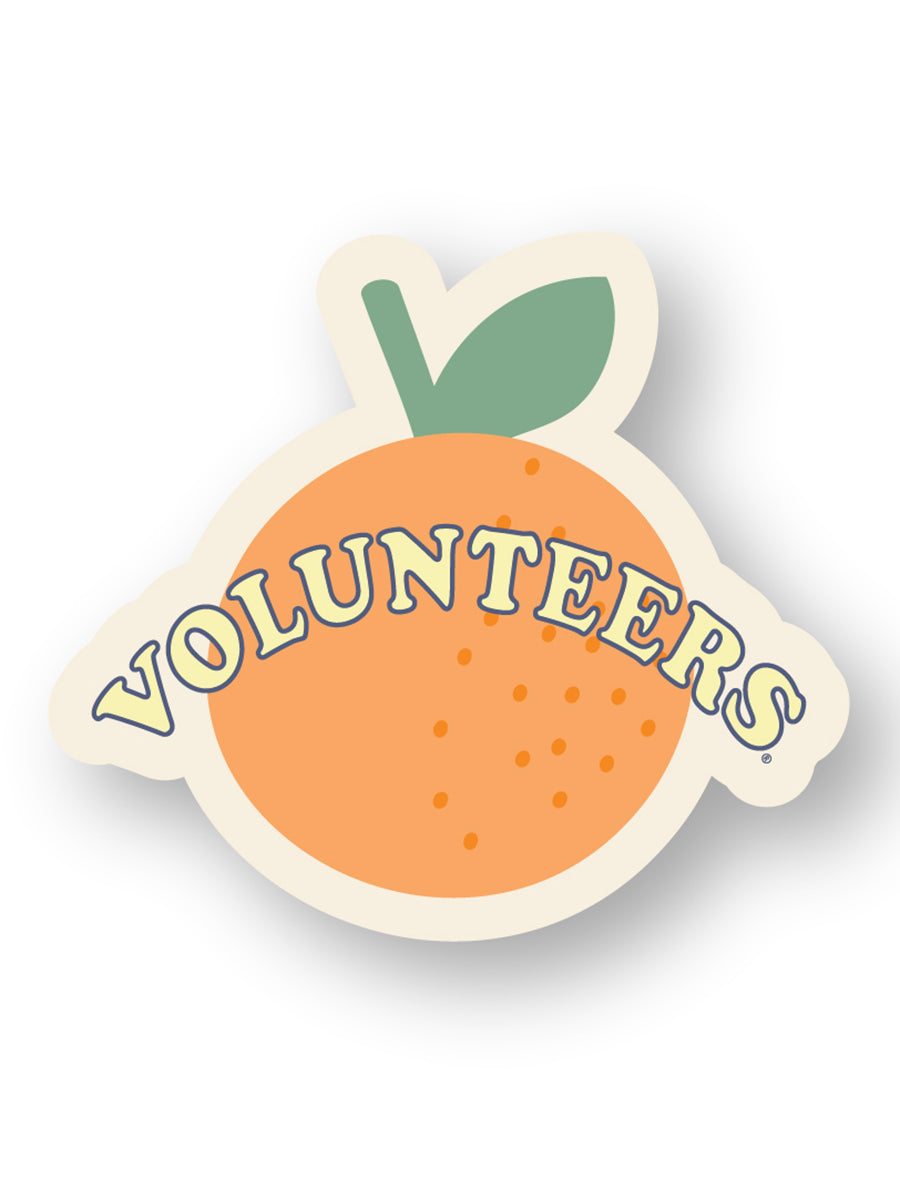 Orange VOLUNTEERS sticker