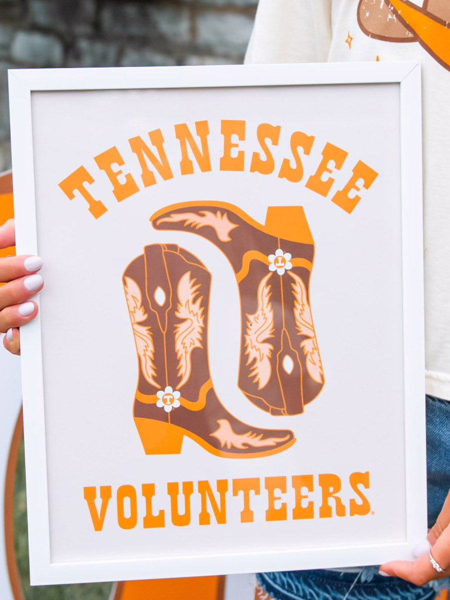 &nbsp;"Tennessee Volunteers" Western Boot Print