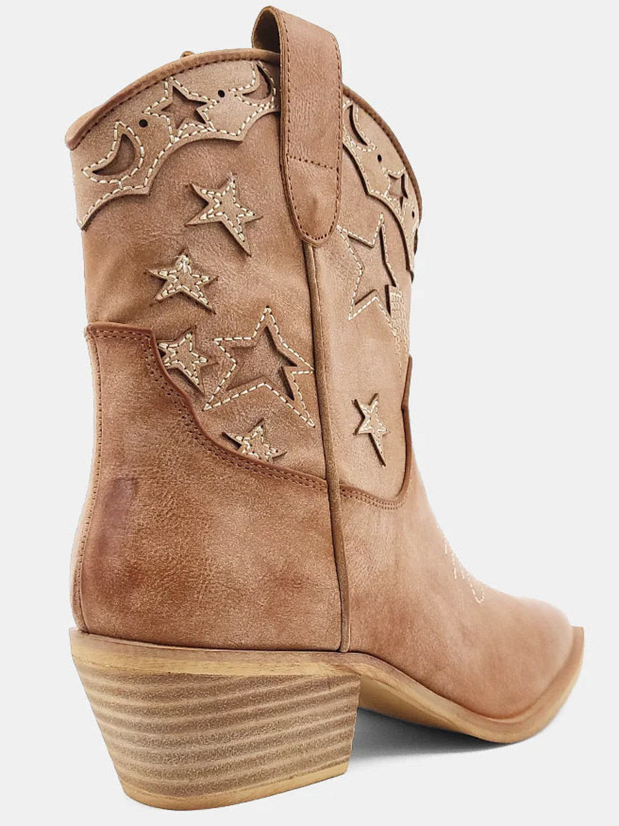 Western Boots with Star Accents