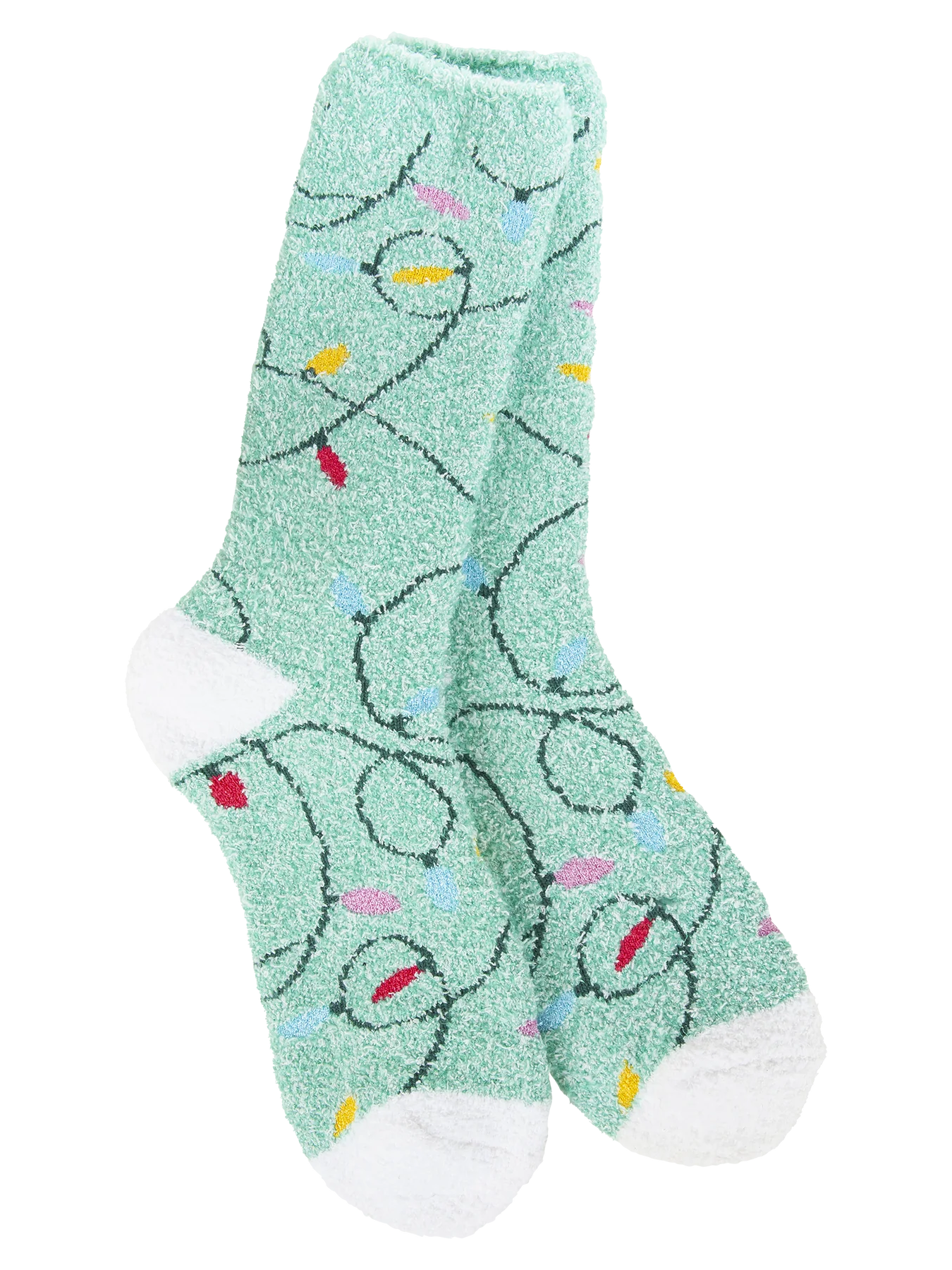 Holiday Lights Fuzzy Socks