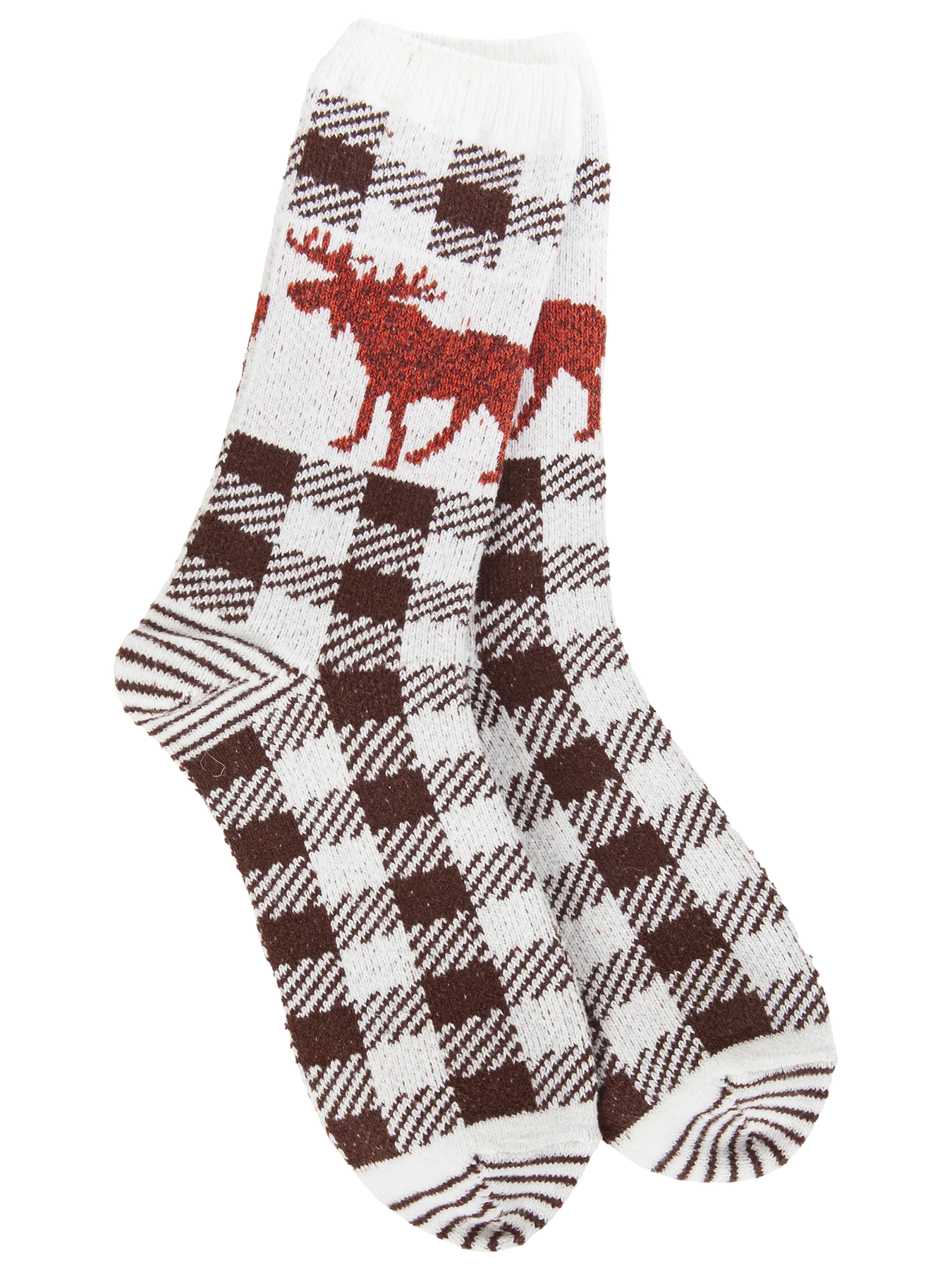Checked Moose Socks