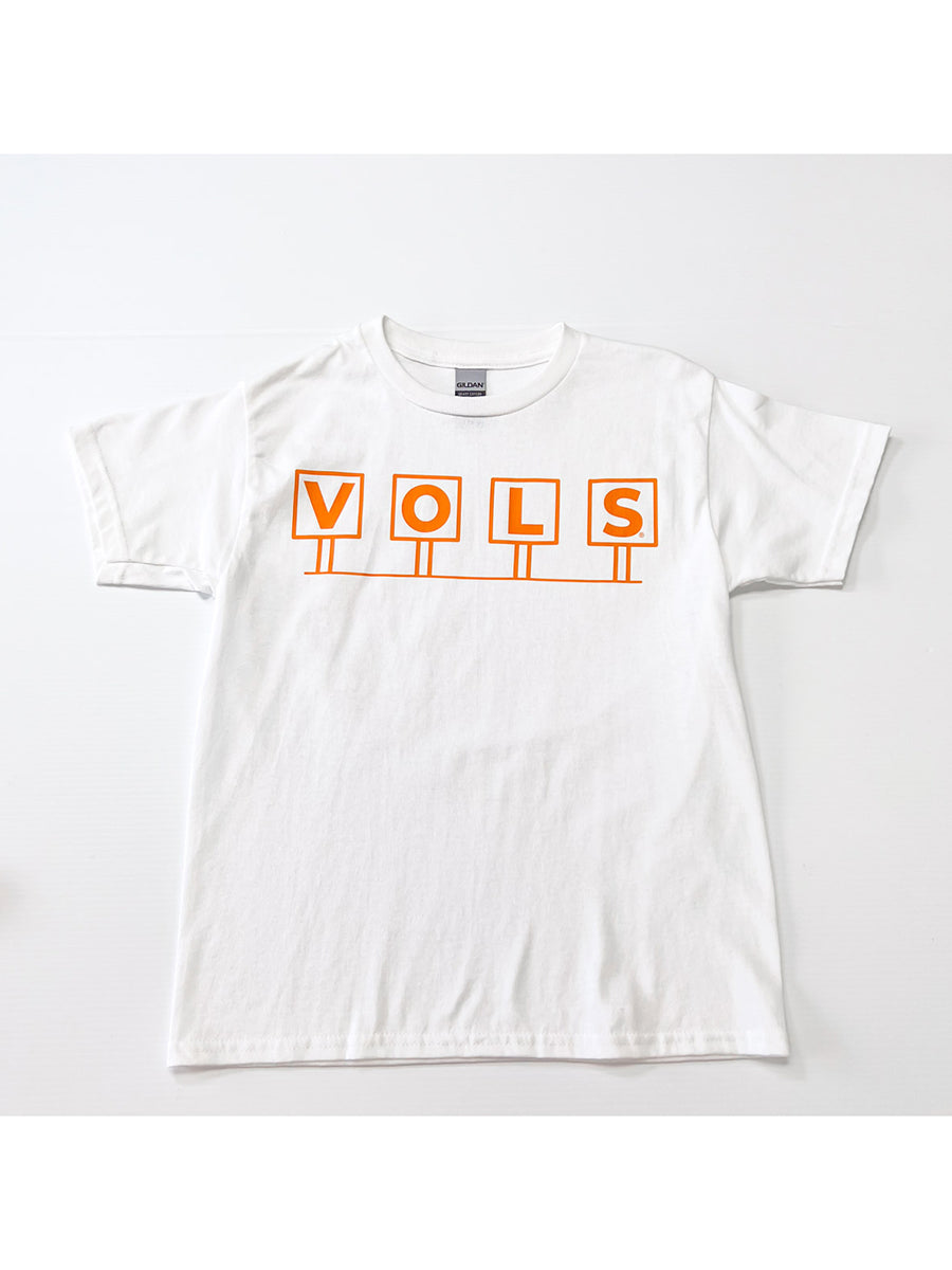 White VOLS Youth T-Shirt
