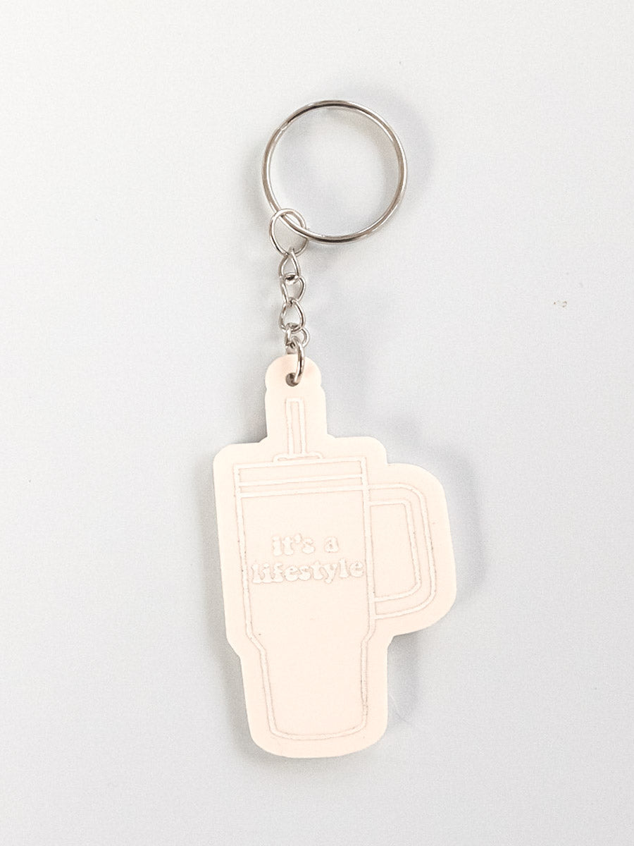 "It's A Lifestyle" Cup Keychain