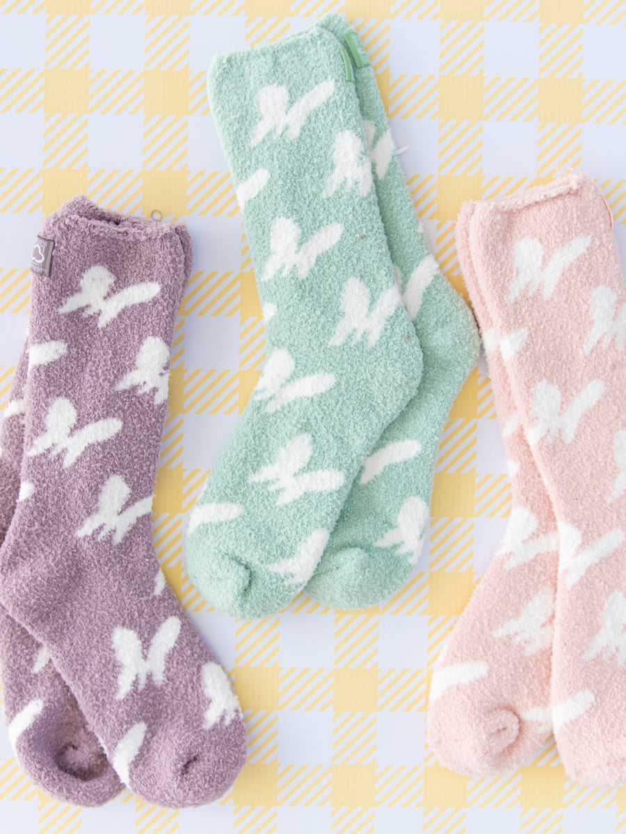 World's Softest Socks with Butterflies in Three Colors