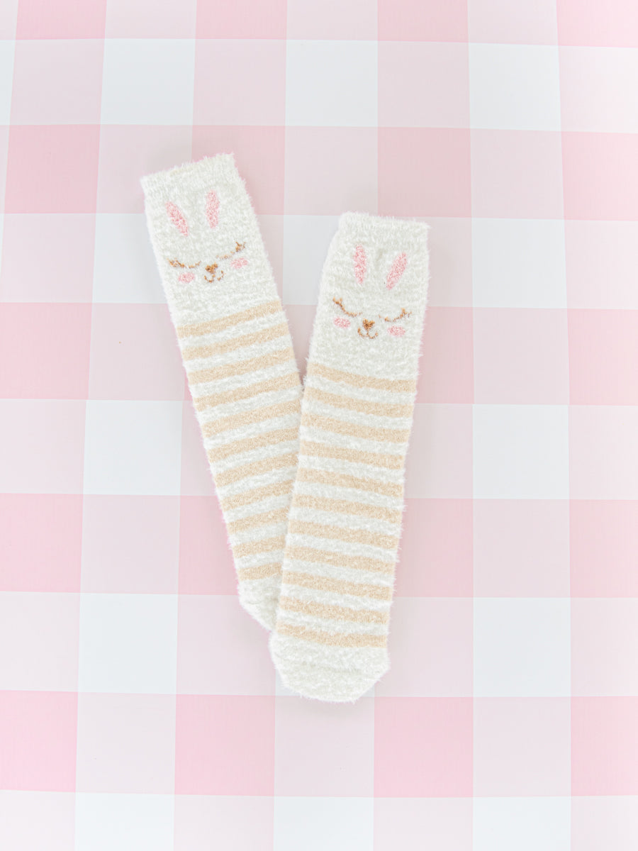 World's Softest Socks with Easter Bunny and Stripes