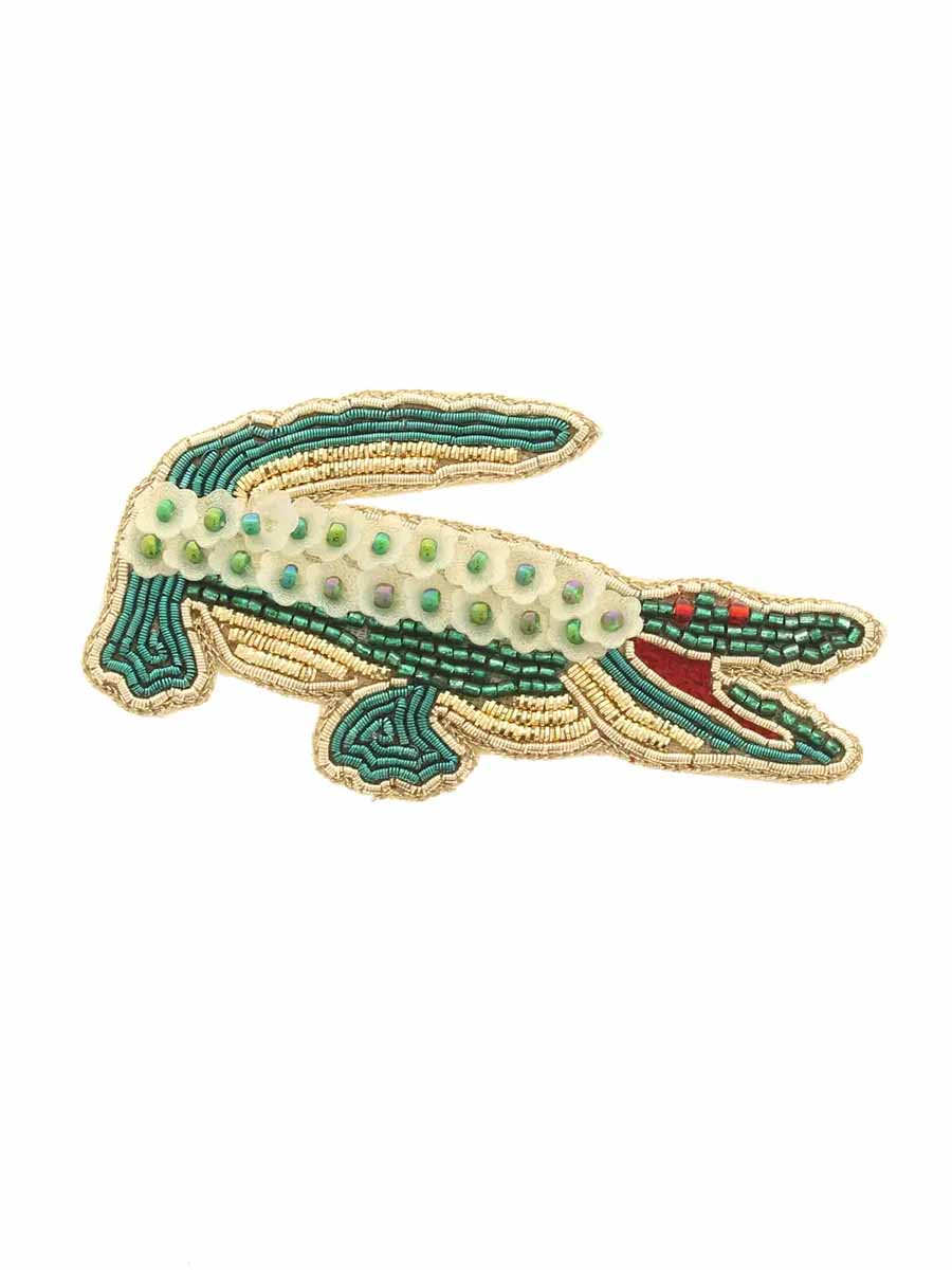 Beaded Alligator Pin