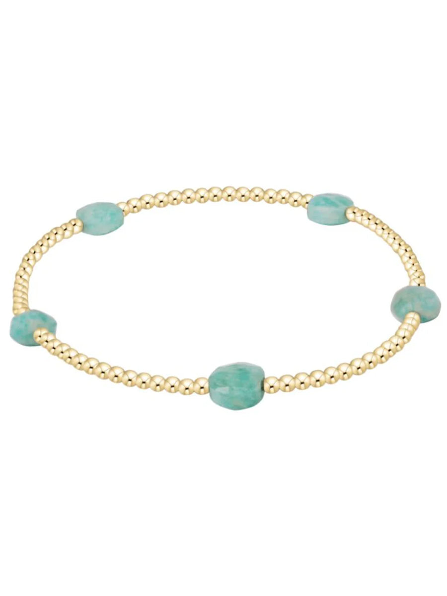 Admire Small Gemstone 2mm Gold Bracelet (3 Colors)
