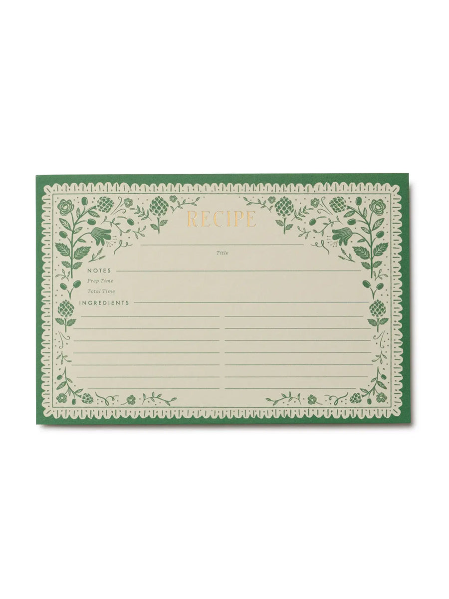 Artichoke Recipe Cards