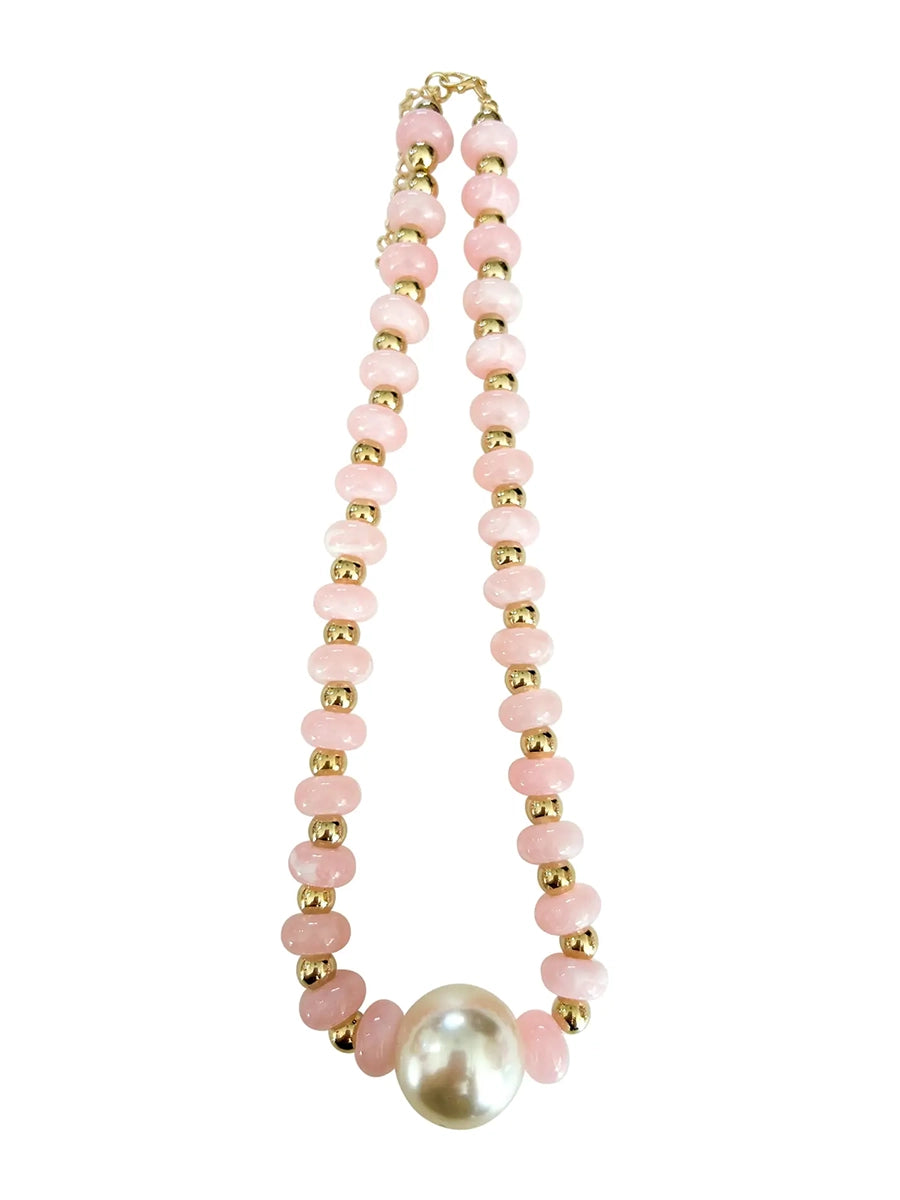 Aylani Necklace-Light Pink