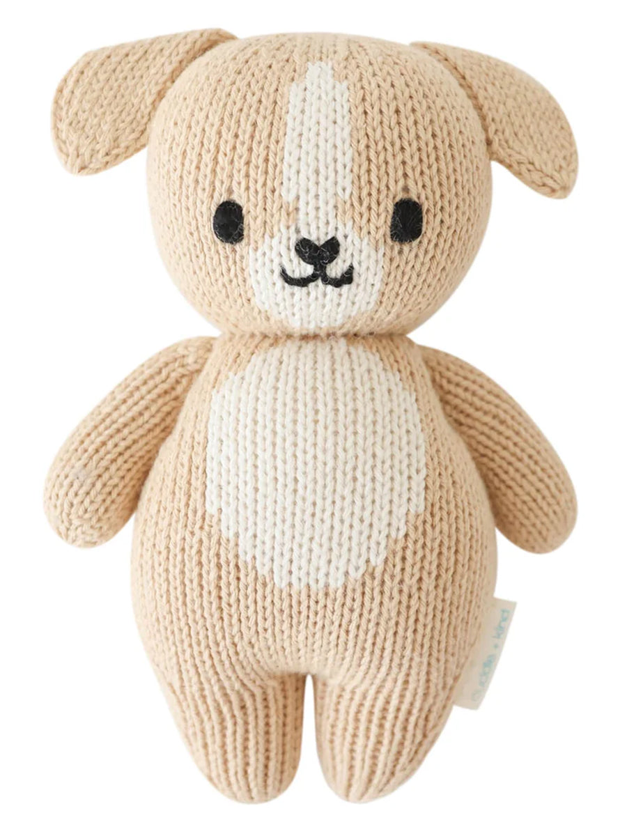 knitted stuffed puppy dog for kids