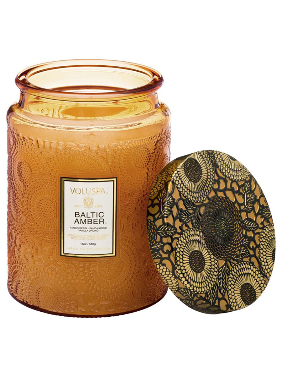 Decorative Amber Jar Candle