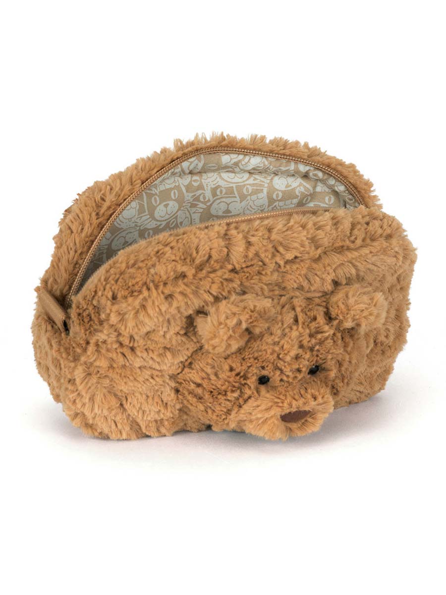 Jellycat Brown Bear Fuzzy Pouch