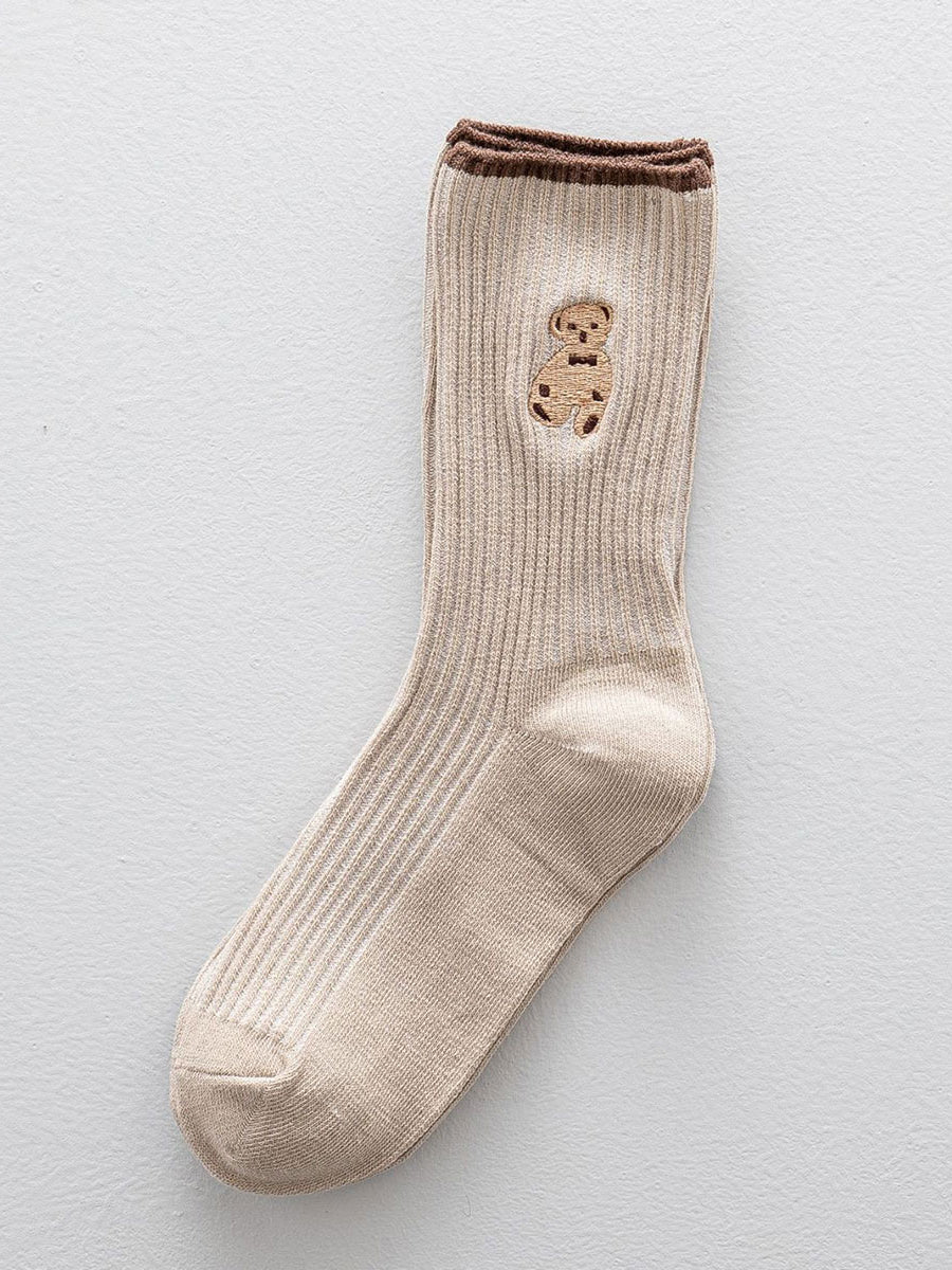 Brown Bear Crew Socks (3 Colors)